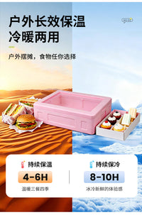 富卢厂家EPP保温箱24L户外网红摆摊提拉米苏三明治汉堡保热保冷箱