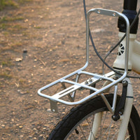 Anodized Finish Front Cargo Rack Rust Resistant Front Bike Rack Easy Installation High Strength for Commuters, Cyclists, Shopping, Touring