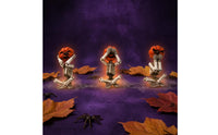 3 Pieces Skeleton Pumpkin Decoration Seated Mini Resin Figurines Small