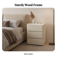 Nightstand with Drawers and Shelf Sintered Stone Top for Hallway, Students