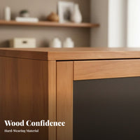C-Shaped Rolling Cabinet Multi-Functional Side Table With Storage for Homeowners