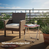 Transparent C-Shaped Table Minimalist design Home Furnishing Space-Saving