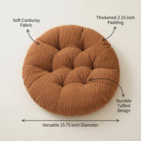 Corduroy Round Floor Cushion, Modern Minimalist Seat Pad, Large Floor Pillow for #variant:40X40cm
