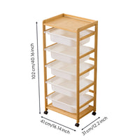 5-Tier Storage Cart with Removable Bins Compact Furniture Versatile for Bedroom