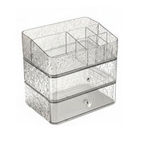 Dirt-resistantproof Clear Makeup Case with Drawers Transparent View Stackable Clear Drawer Set Multi-Compartment Cosmetic Organizer Large Capacity for cosmetic Lovers, Students, Office Workers, Dressing Table, Countertop, chest of drawers, Dorm Room