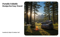 Foldable Printed Blow-up Couch Fast Inflation Inflatable Lounger Comfortable Air Sofa Long-Lasting for Festival-Goers, Travelers, Camping, Music Festivals, Picnics, Traveling