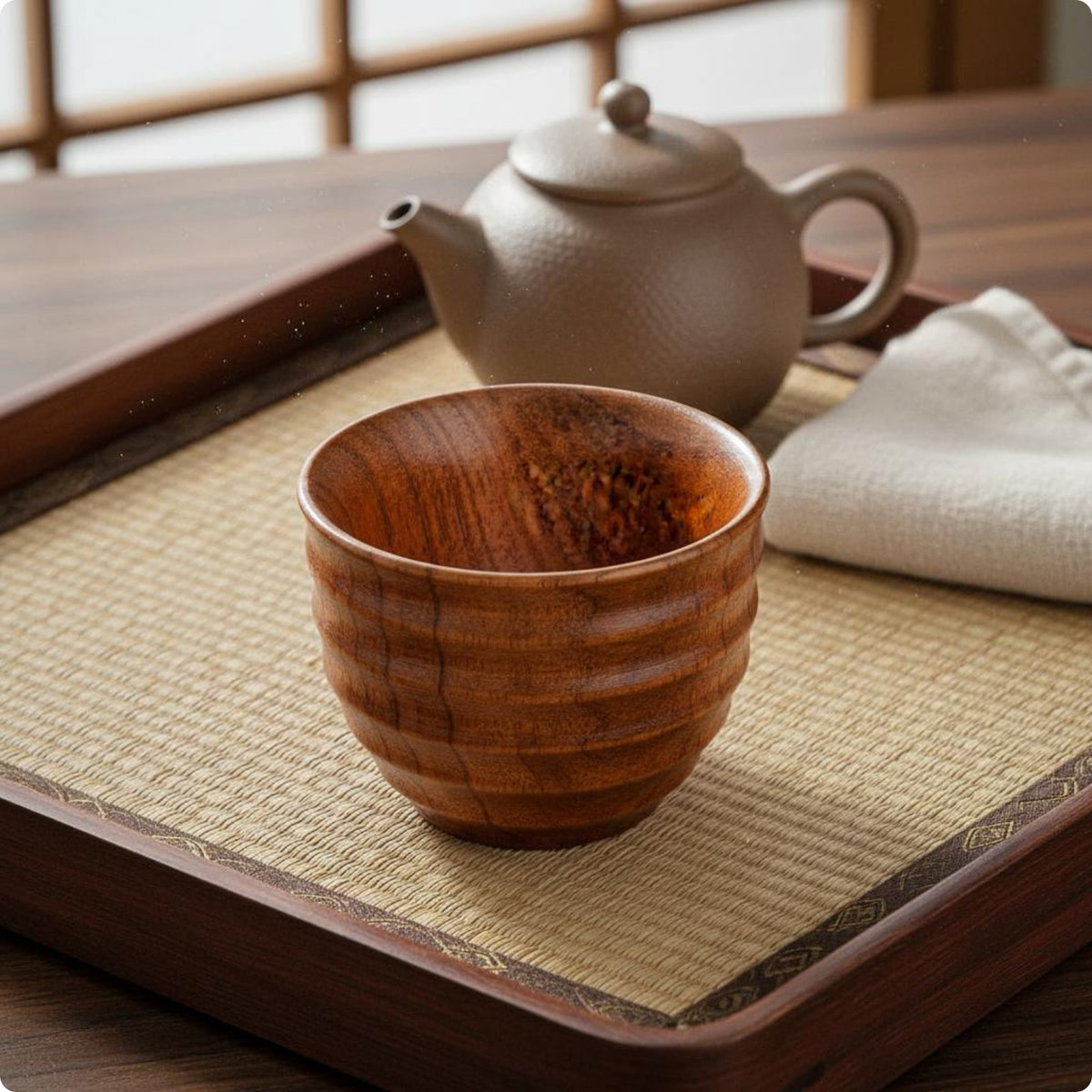 Japanese Style Wooden Cup Wooden Tea Cup Vintage Minimalist Drinkware