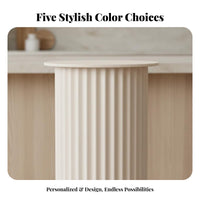 Fluted Oval Pedestal Baked Paint Finish Furniture Hardware Light Luxury Stylish Look Minimalist & Design for Adults, Cafe
