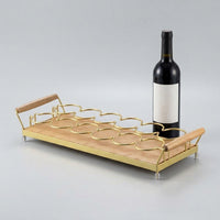 Shot Glass Holder, Liquor Holder, With Handle, Glass Holder, Storage, Shot Glass Tray, Gold, Modern, Minimalist Design