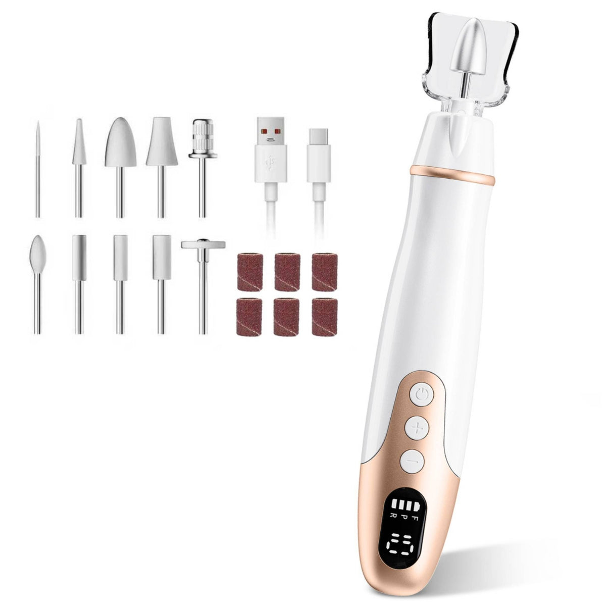 Nail Pen Cordless Nail with Bits Portable for Travel