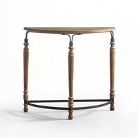 Half-Round Console Table Classic Demilune Console Table Refined for Entryway