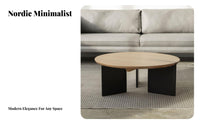 2 Pieces Round stacking Table Set Nordic artistic stacking Table Set Space-Saving sturdy Construction for residents, Families
