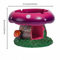 Mushroom Bird Feeder Resin Decorative Bird Feeder for Outdoor, Yard