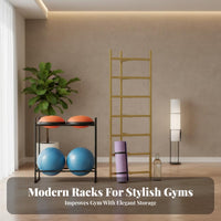 Space-Saving Design Half Balance Ball Storage Rack Steel Frame Construction Balance Ball Storage Rack Stable Structure Large Capacity for Fitness Studio