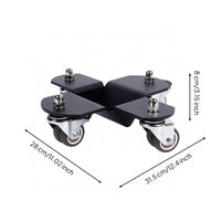 Swivel Caster Wheels Piano Moving Platform Black Metal Piano Dolly Low-Clearance Heavy Duty Moving Platform Steel Plate