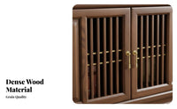 Multi-Compartment Chinese Curio Cabinet Openrear Design Display Shelf Room Divider for Tea Lovers, Collectors, Homeowners, Office