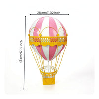 Hot Air Balloon Window Hanging Mouth-Blown Hot Air Balloon Hanging Ornament Hand-Painted Sturdy for Decorators, Photo Shoots