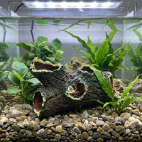 Realistic Driftwood Aquarium Cave Aquatic Tank Decorations, Freestanding Aquarium Cave Aquatic Tank Ornaments, Hiding Location for Small Reptiles