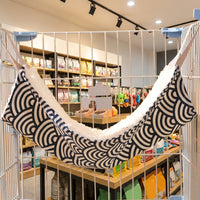 Cat Hammock Swing and Hanging Cat Bed, Adjustable Soft Pet Cage Kitten Bed, Indoor Cat Swing with Secure Metal Hooks for a Soft Resting Spot