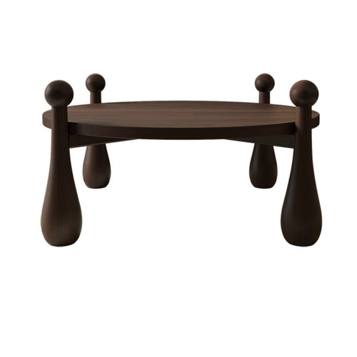 Wabi-Sabi Inspired Three-Legged circular table Vintage Design Accent Furniture Small Space accommodating Home Furnishing mid-20th-centuryera Modern for Apartment Dwellers, Interior Decorators, Homeowners, Living Room, Lounge Area