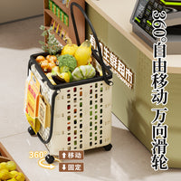 Shopping Cart with Handle for Home and Store Use