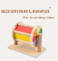 跨境玩具新品蒙氏木制纺织鼓早教趣味玩具教具蒙台梭利儿童早教