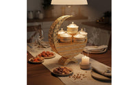 5 Compartment Snack Tray Decorative Centerpiece Curved Silhouette Snack Tray Multifunctional Tableware for Tea Desk