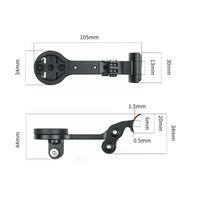 Cycle Handlebar Mount Extension Matte Black Handlebar Mount with Hex Key Vibration Resistant for Cyclists, Riders, Road Biking, Mountain Biking