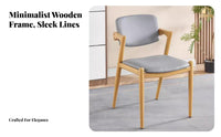 Restaurant Dining Chair Multifunctional Upholstered Dining Chair Wooden Frame Armchair Comfortable Padding Household Furniture