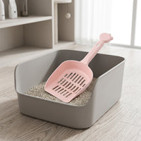 Litter Sifter with Slotted Sieve, Thickened Sand Sifter for Cleaning Used Litter, Hollowed Out Handle for Cats and Kittens