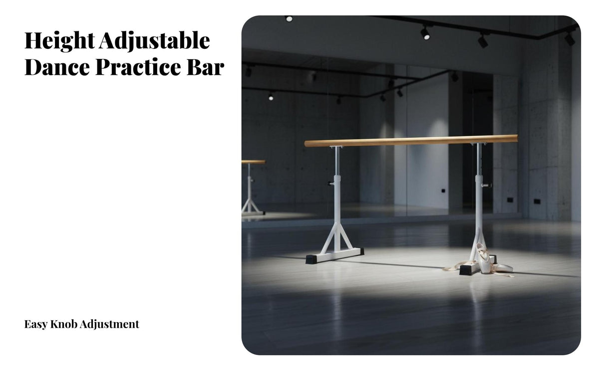 Freestanding Dance Barre Non-Slip Feet Freestanding Dance Bar Stable Design Portable Dance Bar for Dancers, Beginners