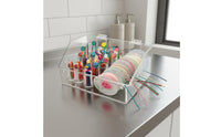 Side Slots Acrylic Oral Storage Holder Hinged Lid Ligature Loop Holder 3.8 Mm Thick Orthodontic Chain Box Transparent