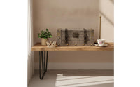 Storage Chest with Hinged Top Rustic Storage Chest Decorative Furniture for Living Room