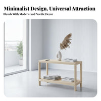 Floor-Standing dual-level Wooden Side Table Simple Design Multi-Tier accent table Table Space-Saving Nightstand adaptable Use for Apartment Dwellers, property owners, Living Room, Small areas, Entryway, Home Office