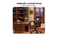 1/6 Scale Office Chair High-Rear 1/6 Scale Rotate Chair Model Furniture Realistic Design for Hobbyists