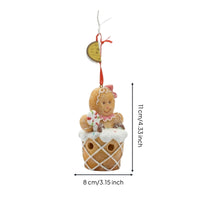 Gingerbread Girl in Waffle Cone Hanging Ornaments Cute for Tabletop