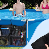 Pool Hanging Storage Bag Foldable Poolside Organizer Lightweight for Beach