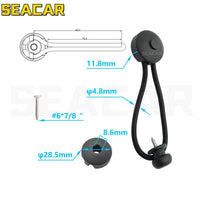 Black Nylon Shock Cord with Fasteners for Boat Covers