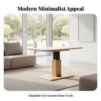elevateTop Coffee Table Height Adjustable Transformable Coffee Desk Modern Aesthetic Sturdy Construction for Students