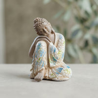 Tabletop Resting Buddha Statue Decorative Sleeping Buddha Figurine Miniature Statuette Meditative for Meditation Room, Bonsai Display, Zen Garden