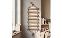Scratch-Friendly Hanging Cat Ladder Wall-Mounted Cat Climbing Ladder with Sisal Rope Non-Slip Pet Furniture Long-Wearing for Cats