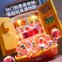 儿童仿真冰箱玩具双开门带声光过家家小家电玩具早教益智玩具批发