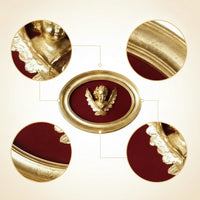 Oval Frame with Cherub Gold Toned Decor Decorative for Tabletop