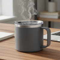 14oz Stainless Steel Coffee Mug Rust Resistant Vacuum Insulated Mug with Handle Thermal Coffee Cup with Handle for Commuters, Office