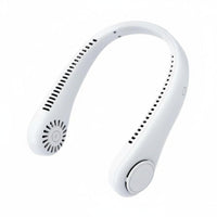 Adjustable 3-Speed Hanging Neck Fan 360° Surround Airflow Personal Neckband Fan Lightweight Wearable Neck Cooler Twin Turbine for Outdoor, Office