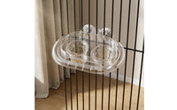 Two-Compartment Bird Bowl Pet Supply Universal for Aviary