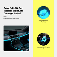 USB RGB LED Car Light Strip, Easy Install