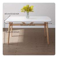 Rectangular Dining Table Set Dining Table Dining Chair Kitchen Table Space Saving Sturdy Construction Suitable for Restaurant Coffee Shop Morning Corner Home Decoration