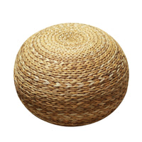 Woven Stool Fiber Pouf Handwoven Floor Cushion for Living Room, Entryway