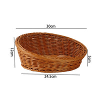 Woven Basket Shallow Bread Basket Sturdy